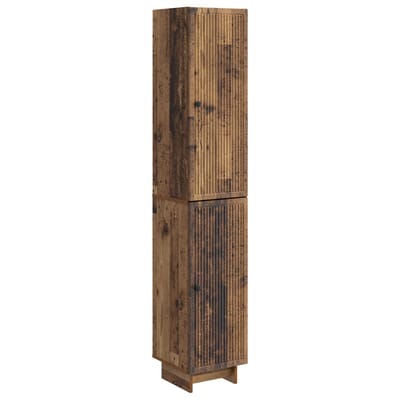 vidaXL - Kast - Set - 2 - st - Oud - hout - Bewerkt - hout