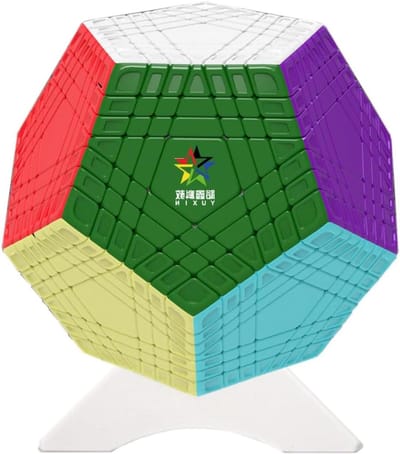 Megaminx Dodecahedron Kubus - Draai Kubus - Hersenen Trainen - Stickerloos Ontwerp - 12x12 cm - Wit Transparant