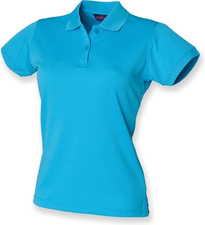 Henbury Ladies Coolplus® Polo Shirt H476 - Turquoise - XXL