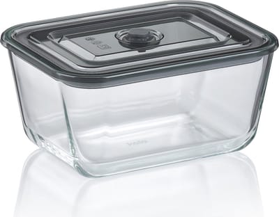 Kela Keuken - Aurelia Voedselcontainer Luchtdicht 2,2 liter - Transparant - Borosilicaatglas - Kunststof