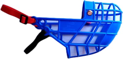 Muilkorf honden - Maat L - Plastic - Blauw - Voerig - Hondenmuilkorf - Muilkorf - Honden training - Muilkorven