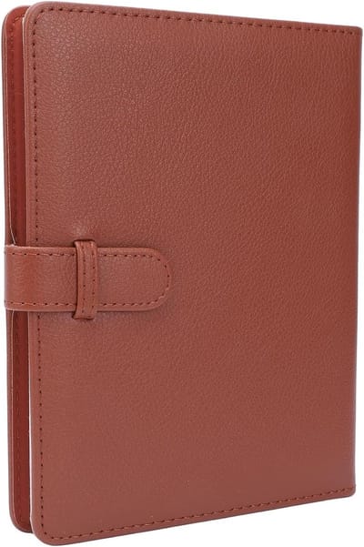 Fotoalbum van PU-leer voor 5 inch foto's, met 80 pockets en sluiting, ideaal voor herinneringen en scrapbooken, bruin design