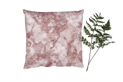 Sierkussens - Kussentjes Woonkamer - 40x40 cm - Rose gold - Glitter - Marmer - Agaat