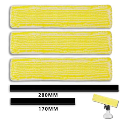 Reservepads voor raamreiniger - geschikt voor Kärcher WV2 WV5 - Accessoires voor raamzuigapparaten - Spare Parts - hoge reinigingsprestaties - reserveonderdelen van microvezel - wisserovertrek - accessoires - Schoonmaakmachine - 5 stuks