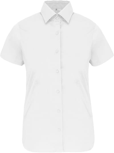 Kariban Dames stretch blouse korte mouwen K532 - White - XL