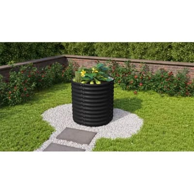 Vitavia Plantenbak Vita - Zwart - Metaal - 82,1x82,1x85,8cm