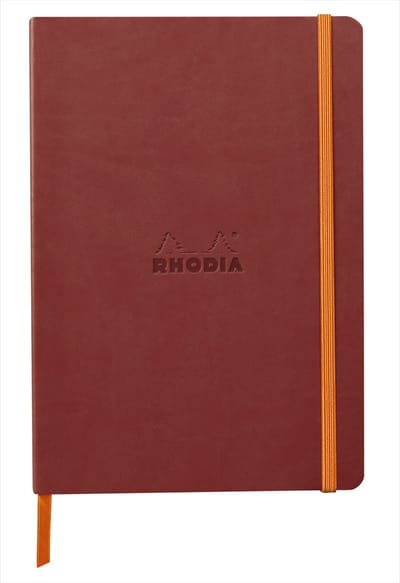 Rhodia Softcover Notitieboek – A5 – 80 Bladen – Gelijnd – Ivoorkleurig Papier 90 g/m² – Met Elastieksluiting - Nacarat