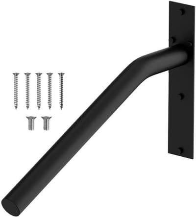 Leuningbeugel - Muurbeugel Trapleuning - Trap Stabiliseren - Moderne Stijl - 40x25cm - Zwart