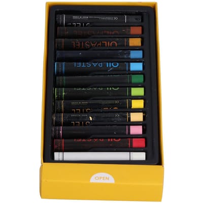 Oliepastels Zware Kleur Cilindrische Olieverfstift voor Graffiti Kunst Schilderen Tekenen 12 Kleuren 12 colors black