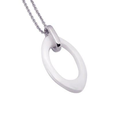 Orphelia HSG-029/1 - Ketting met hanger - Roestvrij staal / Keramiek - 50 cm