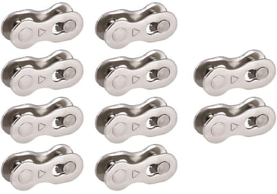 Dailygoods- Kettingslot Duurzaam - 10 Paar Fietskettingschakels - Staal - Geschikt voor 6/7/8, 9, 10-voudige Ketten - Treksterkte 950 kgf - Onmisbaar Accessoire - Fietsketting