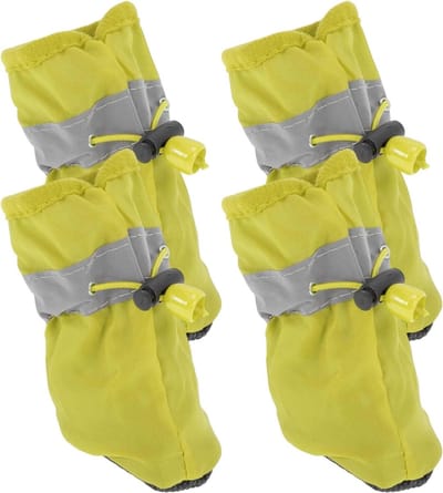 Hondenpoot Beschermers - Honden Schoenen - Buiten Wandelen - Waterdicht Tarpaulin Materiaal - 4 stuks - Geel