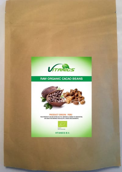 Rauwe Biologische Cacaobonen (Raw Organic Cacao Beans) 250g