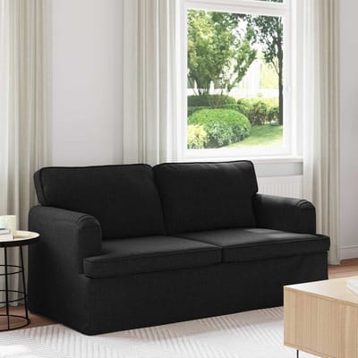 vidaXL - Bank - Zwart - 162 - x - 80 - x - 85 - cm - Stof
