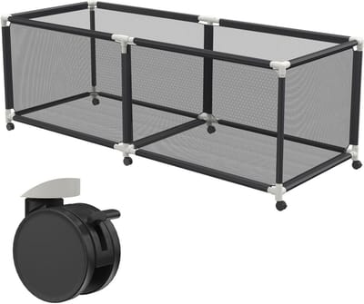 Opbergdoos Zwembad - Netstof Organizer - Spullen Opbergen - Met Wielen - 230 x 79 x 88 cm - Zwart