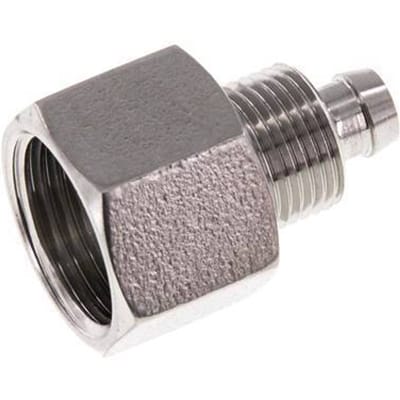 8x6 & G3/8'' RVS 1.4571 Rechte Opsteekkoppeling Binnendraad
