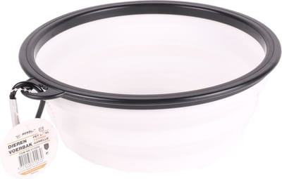 Benson Hondenvoerbak - Kattenvoerbak - Ø 19 cm - Opvouwbaar - Wit