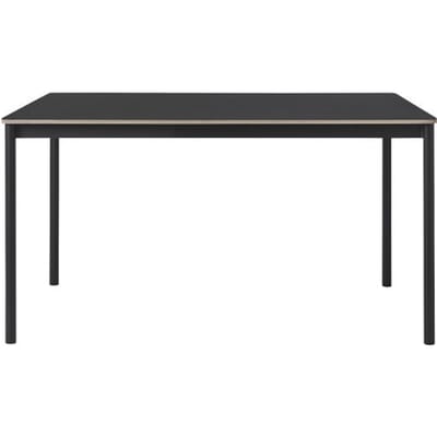 Muuto - Base tafel - zwart linoleum - zwart - multiplexrand - S