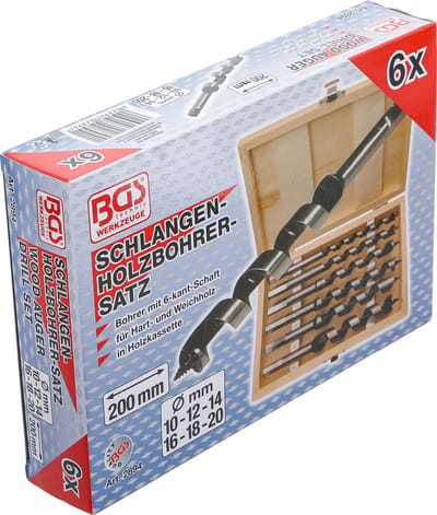 BGS Slangenboor set 200 mm 6-delig - 2894