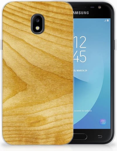 Samsung Galaxy J3 2017 Bumper Hoesje Licht Hout