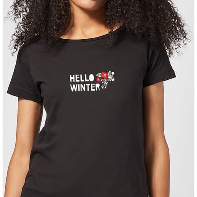Hello Winter Women's T-Shirt - Black - 3XL