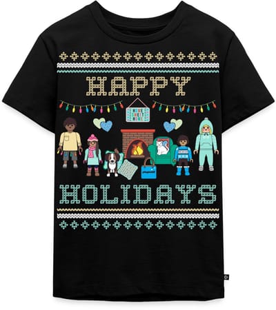Playmobil Familie Happy Holidays Ugly Christmas Premium T Shirt Kinderen