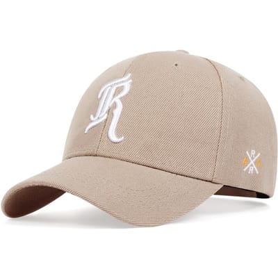 Letterborduurwerk R Baseballpetten Voor Vrouwen Mannen Herfst Winter Katoen Verstelbare Snapback Pet Casual Hip Hop Damespet beige