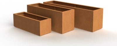 Plantenbak Artesa roestkleurig 200x40x40 cm Geroba