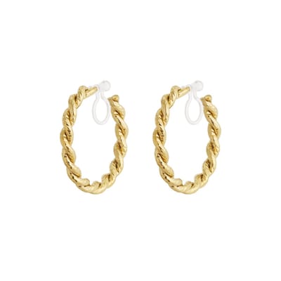 Luxe Hoops Clip Oorbellen | RVS (Verkleurt niet) | Klipoorbellen (geen gaatjes) | Goudkleurig | Yehwang | Snelle verzending