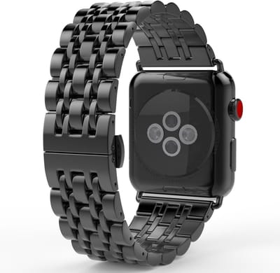 Verstelbare RVS Sportarmband voor Apple Watch 44mm en 42mm, Geschikt voor Mannen en Vrouwen, Duurzaam en Comfortabel Vervangingsbandje voor iWatch Series 6/5/4/3/2/1