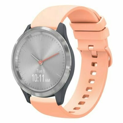 By Qubix - Soft siliconen bandje - Zalmroze - geschikt voor Huawei Watch 5 - 42mm