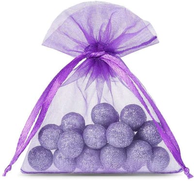 Organza Zakjes 10 x 13 cm | 50 stuk | Paars | Cadeauzakjes Geschenkzakjes Cadeau Verpakking Geurzakjes Snoepzakjes Bruiloft decoratie