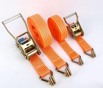 Spanband met ratel - Sjorbanden set - Bagage vastzetten - Zware belasting - 50 mm x 10 m - Zwart