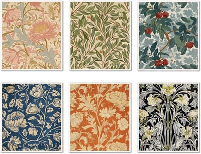 6Pcs Swedish Dishcloths voor Keuken - Herbruikbare Zweedse Theedoeken - Absorberende Vintage Bloemen Schoonmaakdoeken - Wasbare Sponsdoeken - Sneldrogend zonder Geur