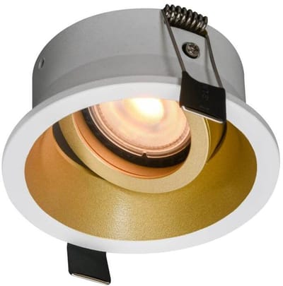 Artdelight Inbouwspot Roura Wit-Goud GU10 Rond 1 Lichts