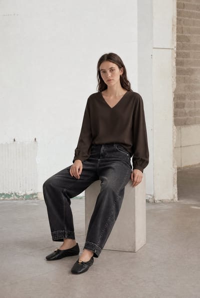Aria top technical jersey | Chocolate - Chocolate / S