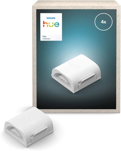 Philips Hue Flux Connector - Verbindt 2 Flux LED strips in een rechte lijn - Doorlopende gelijkmatige lichtlijn - 4 stuks
