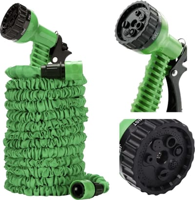 PD® - 10M - Flexibele Tuinslang set - Met Sproeikop / Spuitpistool - Tuinslang flexibel - 7 Sproei standen - Uitrekbaar van 3M naar 10M - 0-5 Bar