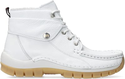 Wolky Dames Hoge veterschoenen 04700 Jump Summer Wit
