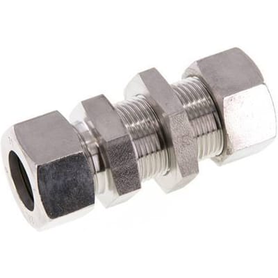 22L RVS Rechte Snijringkoppeling Schotdoorvoer 160bar ISO 8434-1