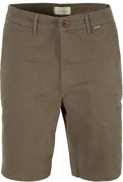 WOTEGA Heren Chinoshorts Spring – Regular Fit – Katoen Stretch – Bruin – 5-pocket