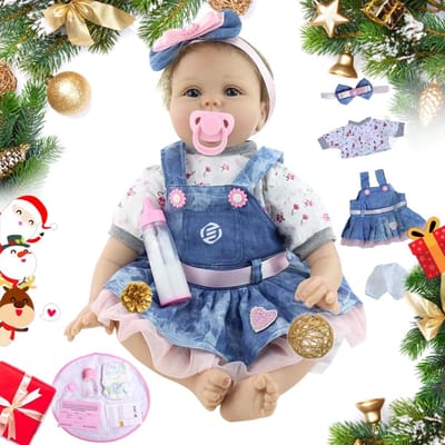 Equivera Reborn Baby Pop - Reborn - Reborn Poppen - Reborn Baby Pop Silicone - Reborn Doll - Reborn Dolls - Reborn Levensechte Pop - Reborn Doll Silicone Baby - Reborn Baby Poppen - Handgemaakt
