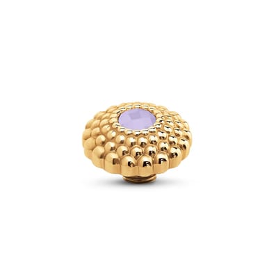 Melano Vivid Lotus CZ Steentje Milk Lavender | Goud
