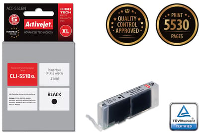 Originele inkt cartridge Activejet ACC-551BN Zwart