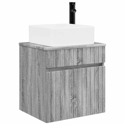 vidaXL - Wandgemonteerde - wastafelmeubel - Grijs - Sonoma - 49 - x - 41 - x - 63 - cm