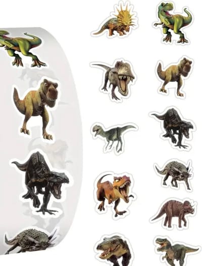 Akyol - 10x stickers dinosaurus - dinosaurus - dino stickers – Dinosaurus – stickers - 1 vel - verjaardag – Dino – Decoratie
