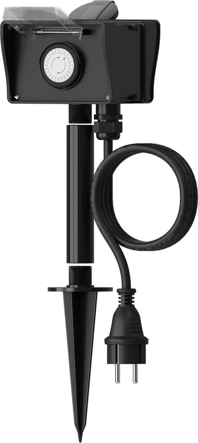 Calex Tuincontactdoos 1.4m - Buiten gebruik IP44 - Buitencontactdoos - 2-voudig