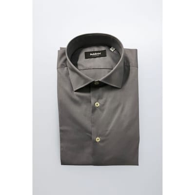 Baldinini Trend Grijze Katoenen Heren Shirt