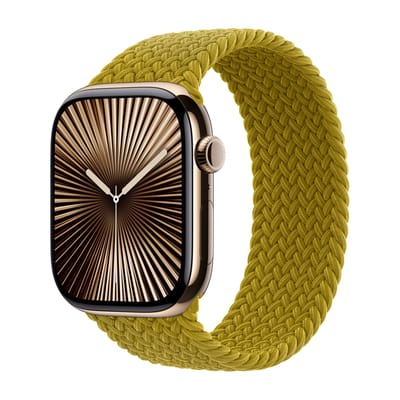 Apple Gevlochten solobandje voor de Apple Watch | 38/40/41/42 mm - Maat 0 - Chartreuse