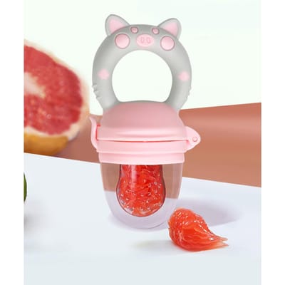 1 Pièce Alimentateur de Fruits pour Bébé Tétine pour Nouveau-né Alimentation Alimentaire aux Fruits Forme Mignonne Bébé Reborn Tétines en Silicone Pour Bébés Jouets pour Bébés rose